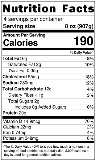 Original Nutrition Label