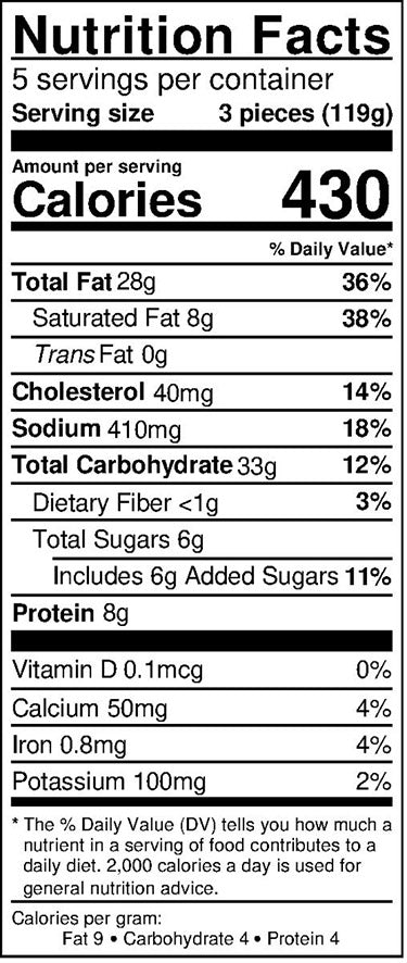 Original Nutrition Label