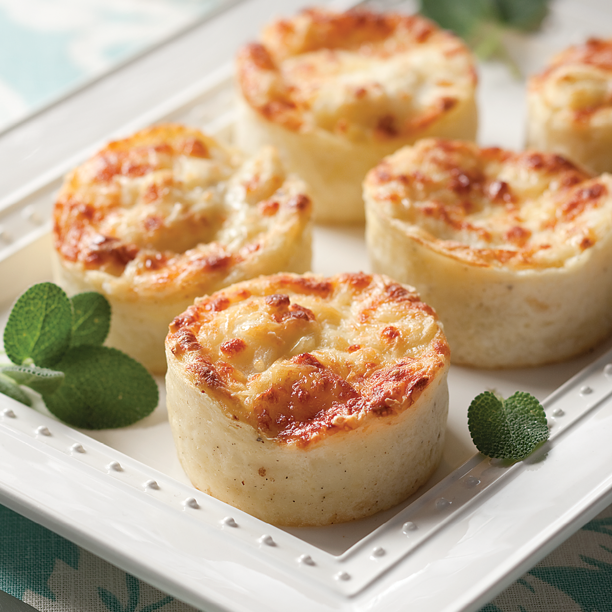 Individual Potato Gratins on a plate