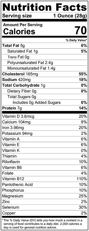 Original Nutrition Label