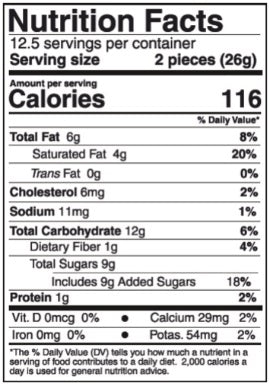 Original Nutrition Label