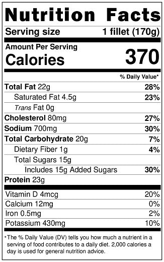 Original Nutrition Label