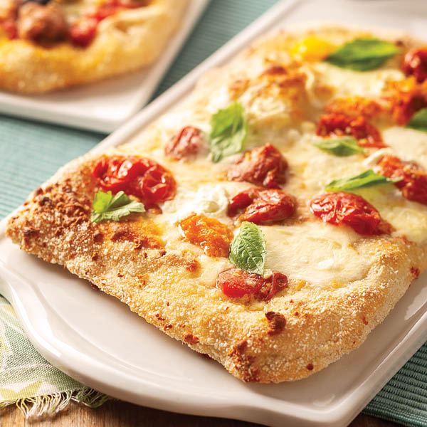 Artisanal Pizza Delivered: Heirloom Tomato & Burrata Pinsa