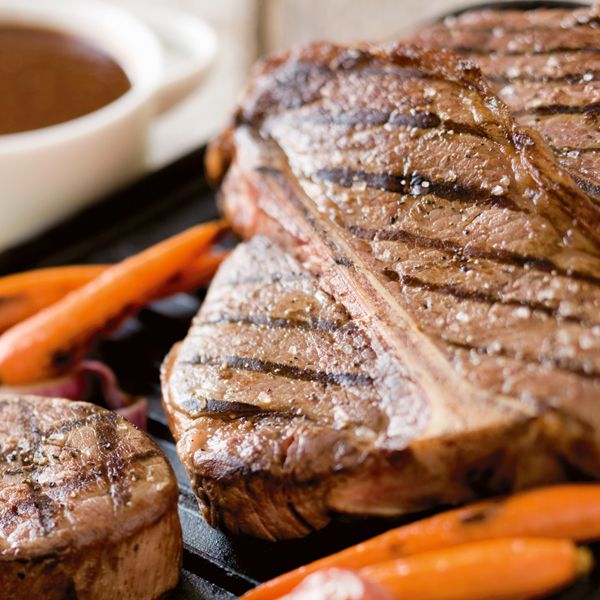 Grilled Steak Dinner Smoked Ribeye Steak Recipe Seared Bone-In Rib