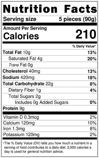 Original Nutrition Label