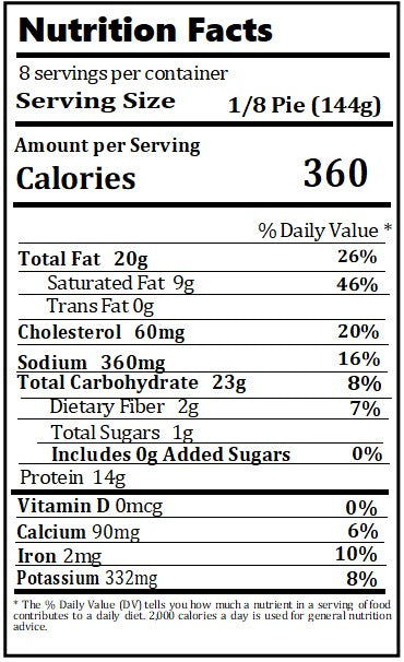 Original Nutrition Label