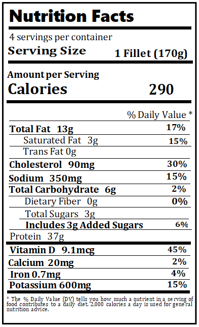 Original Nutrition Label