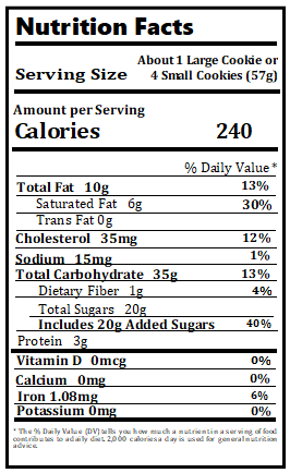 Original Nutrition Label