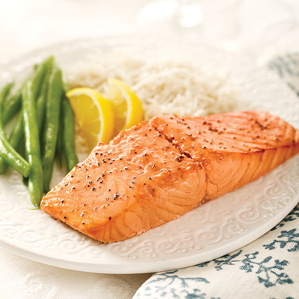 featuring Honey Bourbon Salmon