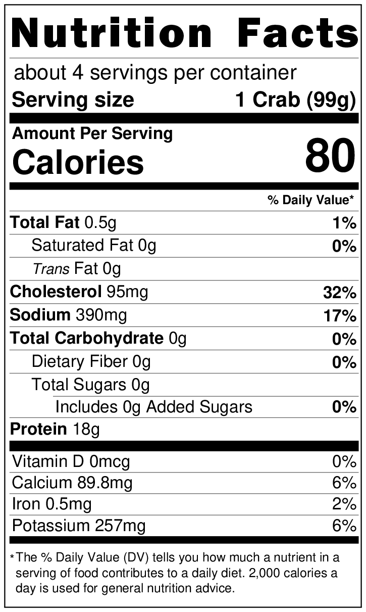 Old Nutrition Label
