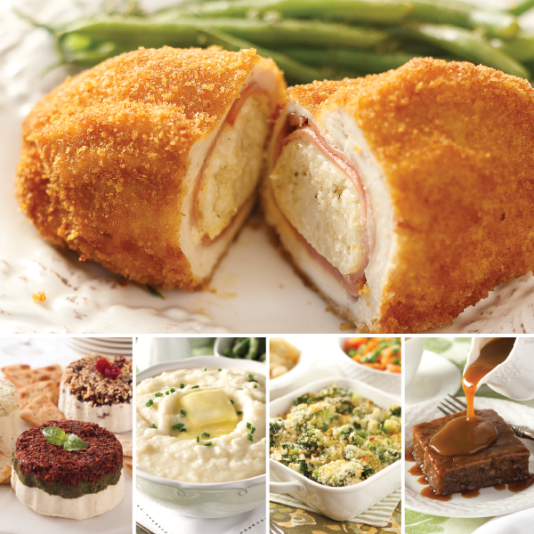 Chicken Cordon Bleu Dinner Delivered: Complete Dinners for Four