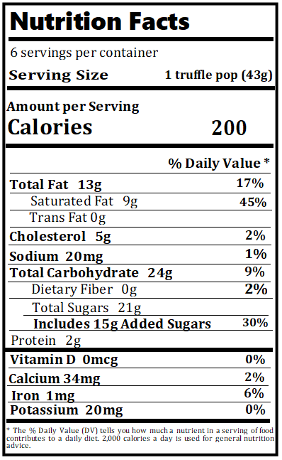 Original Nutrition Label