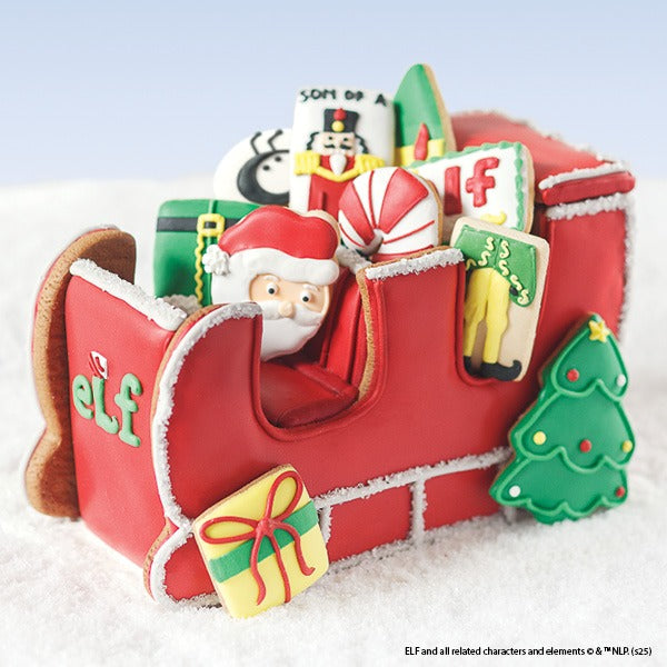 Elf™ Gingerbread Sleigh with decorated sugar cookies