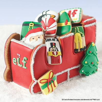 Elf™ Gingerbread Sleigh with decorated sugar cookies