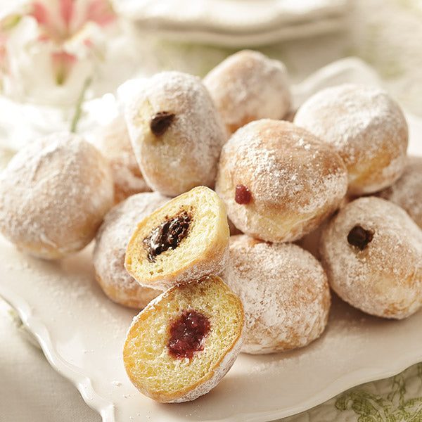 and Fruit-filled French Beignets (from top left to bottom right).