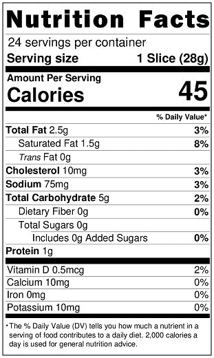 Old Nutrition Label