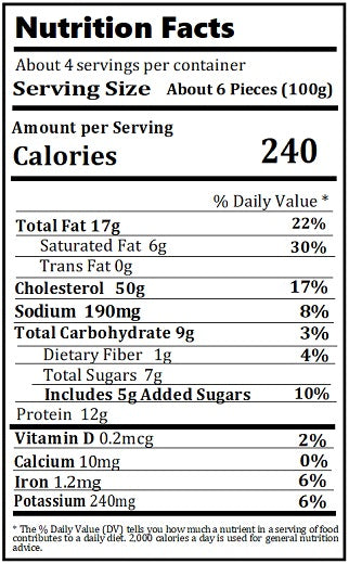 Old Nutrition Label