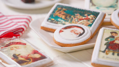 Nostalgic Holiday Postcard Cookies